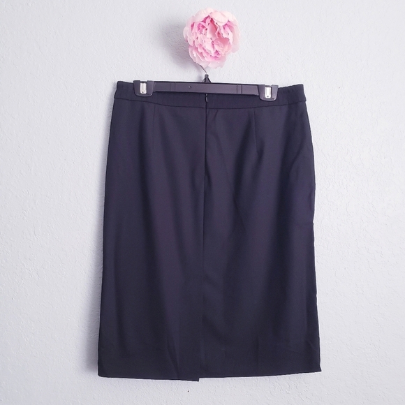 Piazza Sempione Italian Wool Blend Black Skirt - Picture 5 of 6